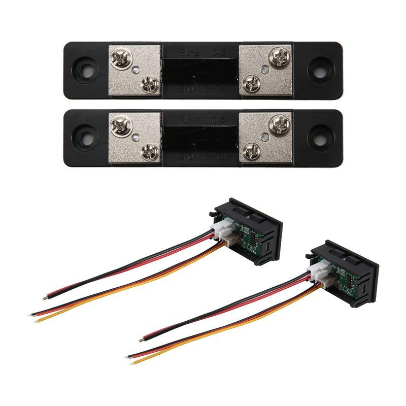 Fresh 2PCS 0.28Inch Red + Blue Display Voltmeter Ammeter DC 100V 50A 3 Bits With 50A 75MV Shunt чорний
Fresh 2PCS 0.28Inch Red + Blue Display Voltmeter Ammeter DC 100V 50A 3 Bits With 50A 75MV Shunt чорний