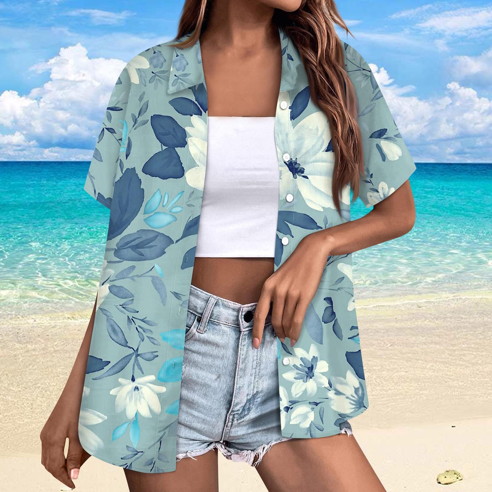 Женская модная повседневная рубашка с короткими рукавами и лацканами с гавайским деревом, топы XL
Женская модная повседневная рубашка с короткими рукавами и лацканами с гавайским деревом, топы XL