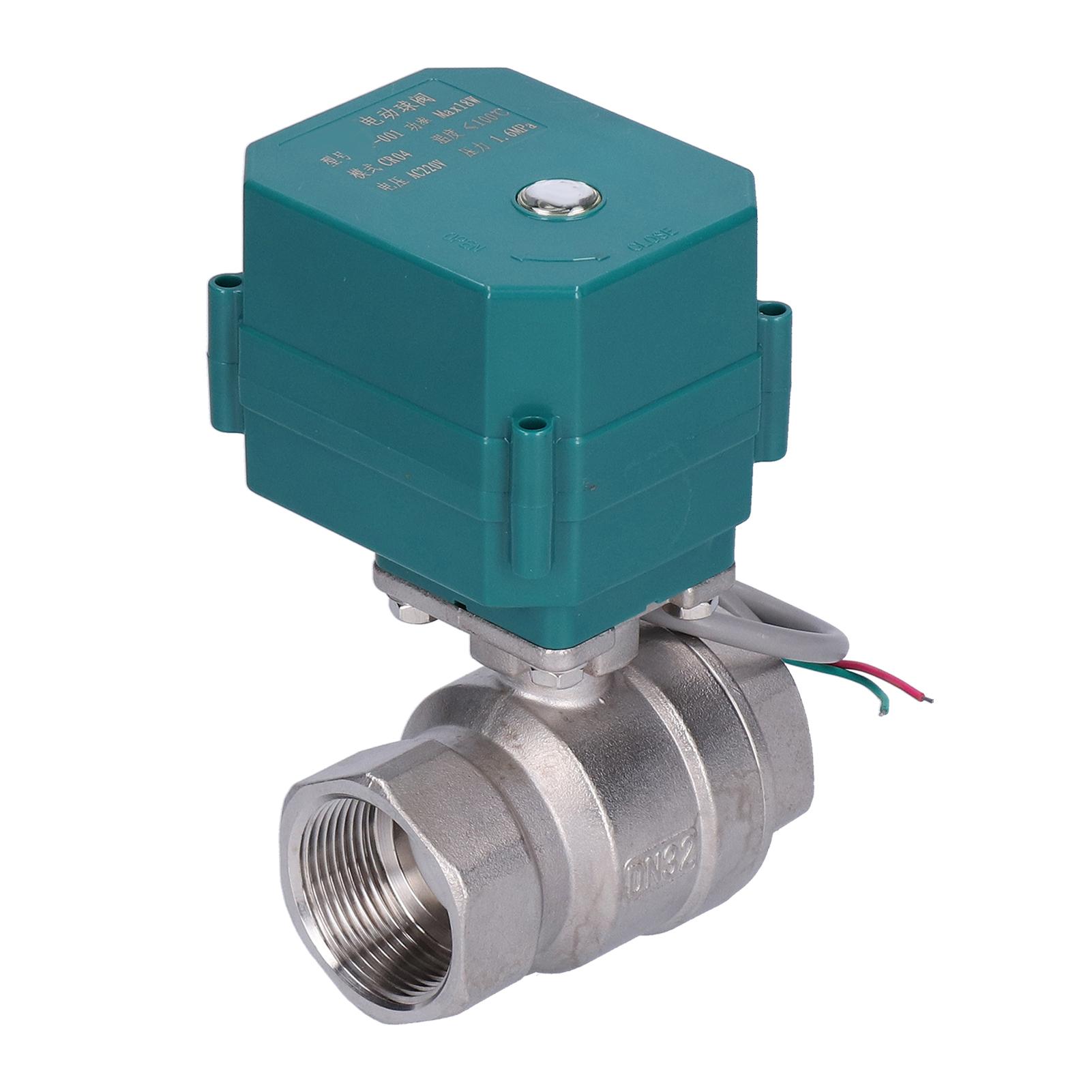 Motorized Ball Valve Stainless Steel 2 Way Auto Return Setup Pipe Pressure Fitting DN32 AC220V
Motorized Ball Valve Stainless Steel 2 Way Auto Return Setup Pipe Pressure Fitting DN32 AC220V