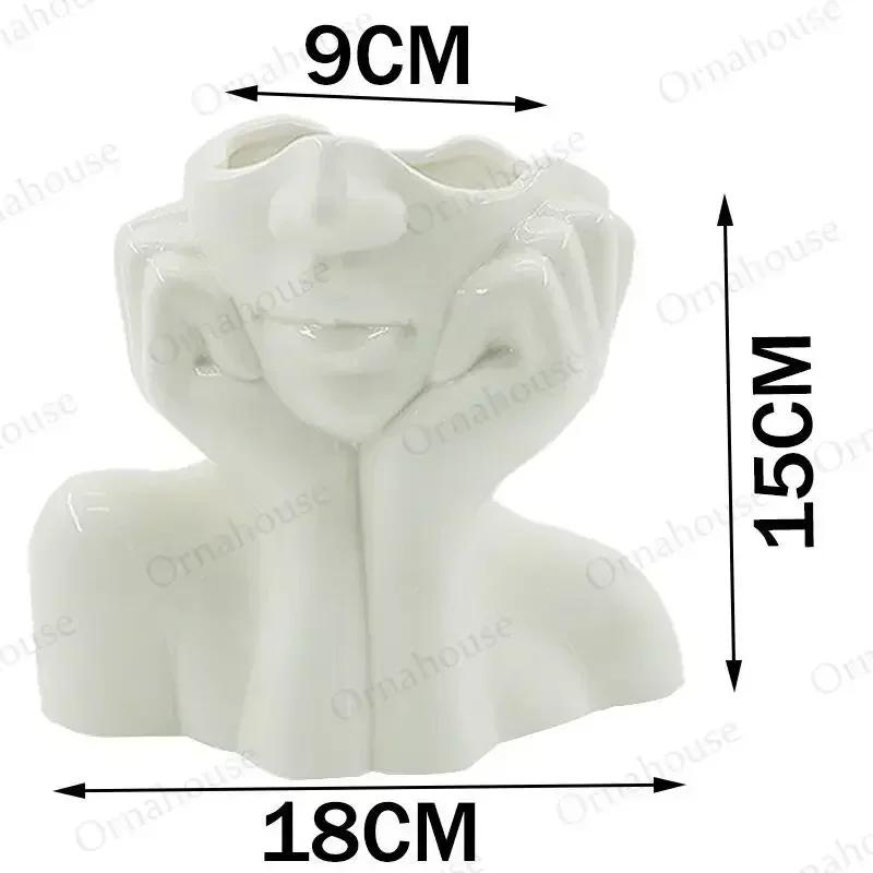 Скандинавская Креативная Ваза Спальня Гостиная Настольное Украшение Женский Полуторс Ваза-Цветочный Горшок Керамическое Мастерство Floreros