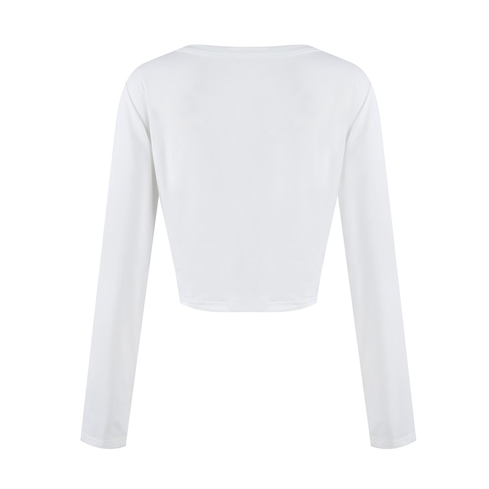 Женский трикотажный однотонный укороченный топ с V-образным вырезом, застегивающийся на пуговицы, с длинными рукавами XL белый
Женский трикотажный однотонный укороченный топ с V-образным вырезом, застегивающийся на пуговицы, с длинными рукавами XL белый