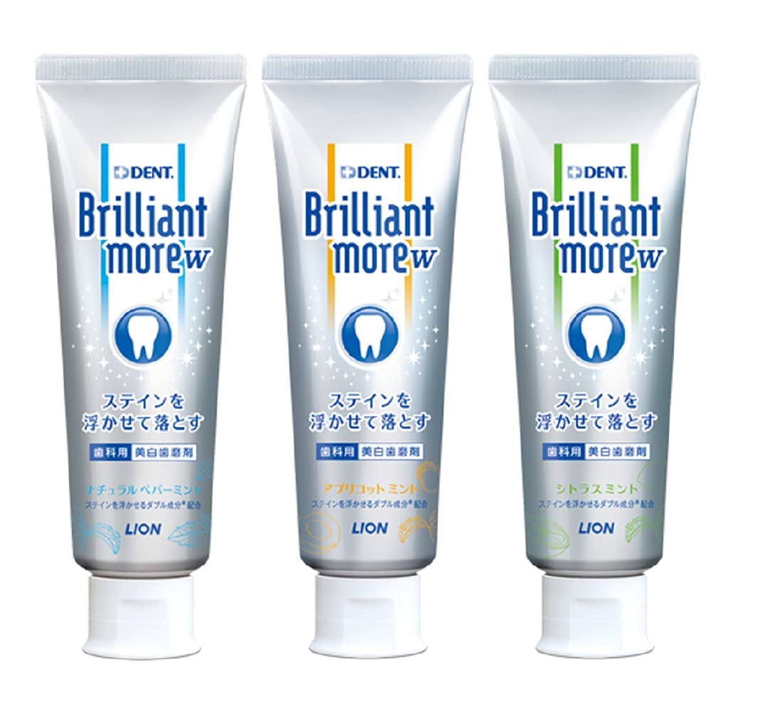 Brilliant more W 3-pack set (90g) (1 each of natural peppermint, apricot mint, and citrus mint)
Brilliant more W 3-pack set (90g) (1 each of natural peppermint, apricot mint, and citrus mint)