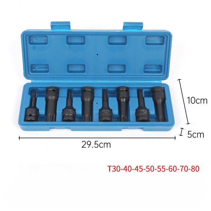 8pcs 1/2 Inch Torx Socket Adapter Drive Socket Wrench Adapter Head Auto Repaire Tools T30 T40 T45 T50 T55 T60 T70 T80
8pcs 1/2 Inch Torx Socket Adapter Drive Socket Wrench Adapter Head Auto Repaire Tools T30 T40 T45 T50 T55 T60 T70 T80