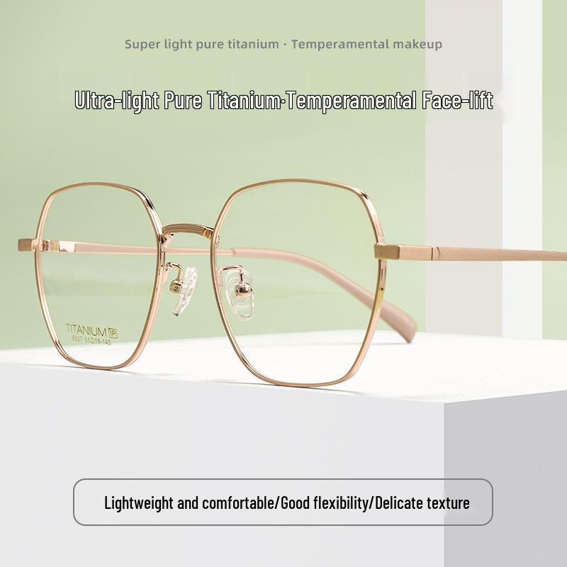 Danyang 8027A Retro Polygon Eyeglass Frame, Super Lightweight Pure Titanium for Men & Women, Myopia Compatible.
Danyang 8027A Retro Polygon Eyeglass Frame, Super Lightweight Pure Titanium for Men & Women, Myopia Compatible.