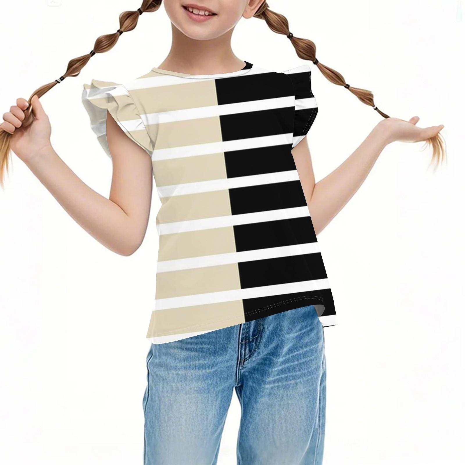 Children s Casual Short-Sleeved Pleated, Cute Striped Printed Round-Neck Solid-Color Top 110 хакі
Children s Casual Short-Sleeved Pleated, Cute Striped Printed Round-Neck Solid-Color Top 110 хакі