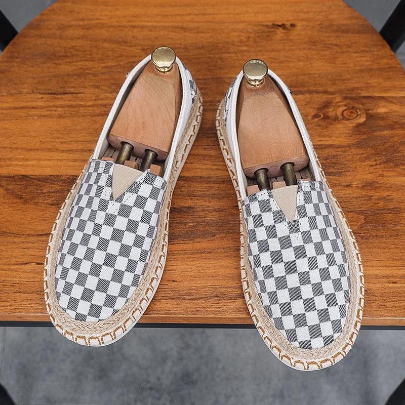 New Shoes for Men Canvas Casual Shoes Summer Breathable Plaid Slip-on Loafers Street Fashion Flat Fisherman Shoes 44 сірий колір
New Shoes for Men Canvas Casual Shoes Summer Breathable Plaid Slip-on Loafers Street Fashion Flat Fisherman Shoes 44 сірий колір