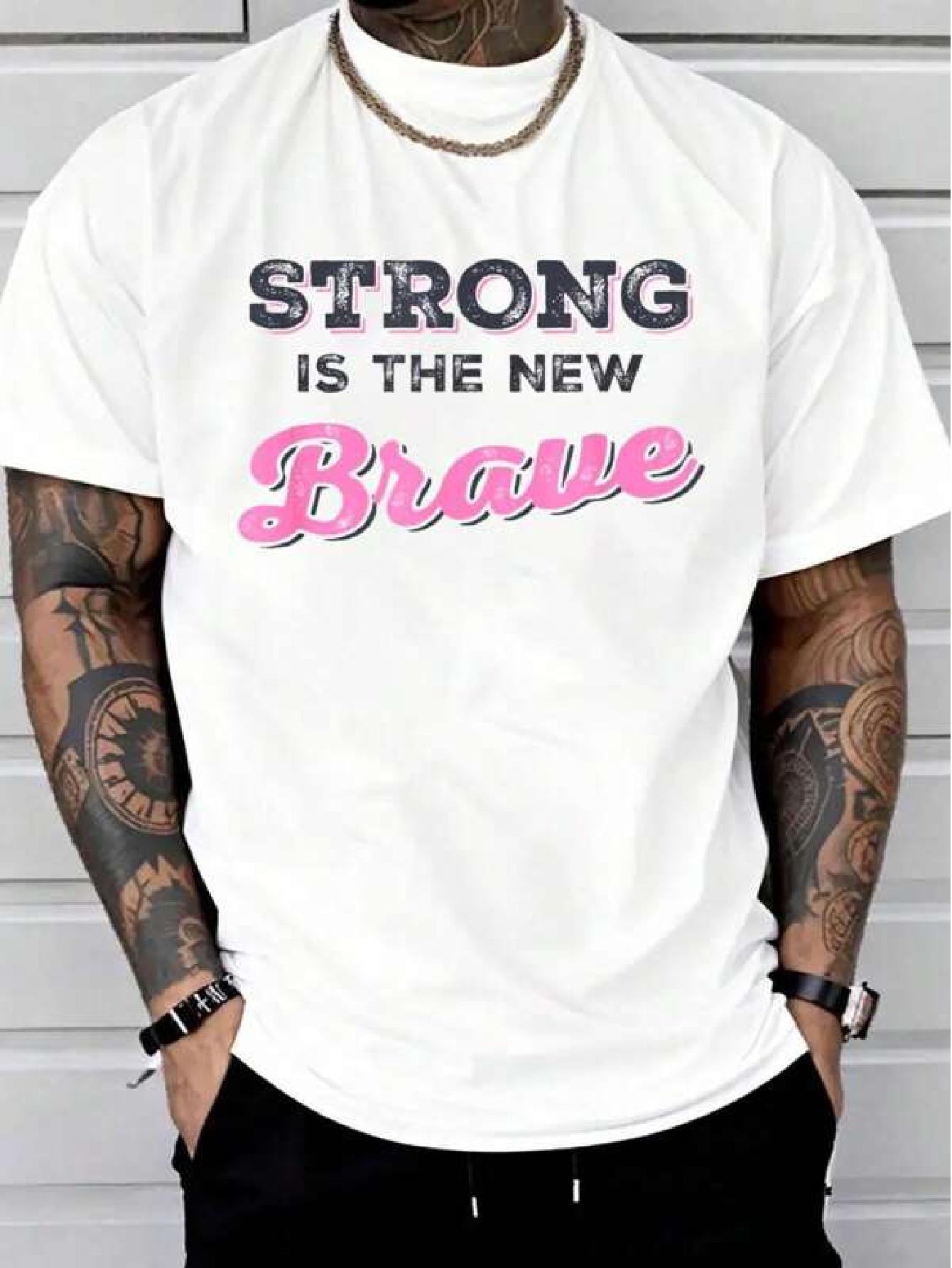 Strong Is The New Brave Motivational T-shirt - White Tee with Pink & Gray Typography - Soft Everyday Casual Shirt for Gym M
Strong Is The New Brave Motivational T-shirt - White Tee with Pink & Gray Typography - Soft Everyday Casual Shirt for Gym M