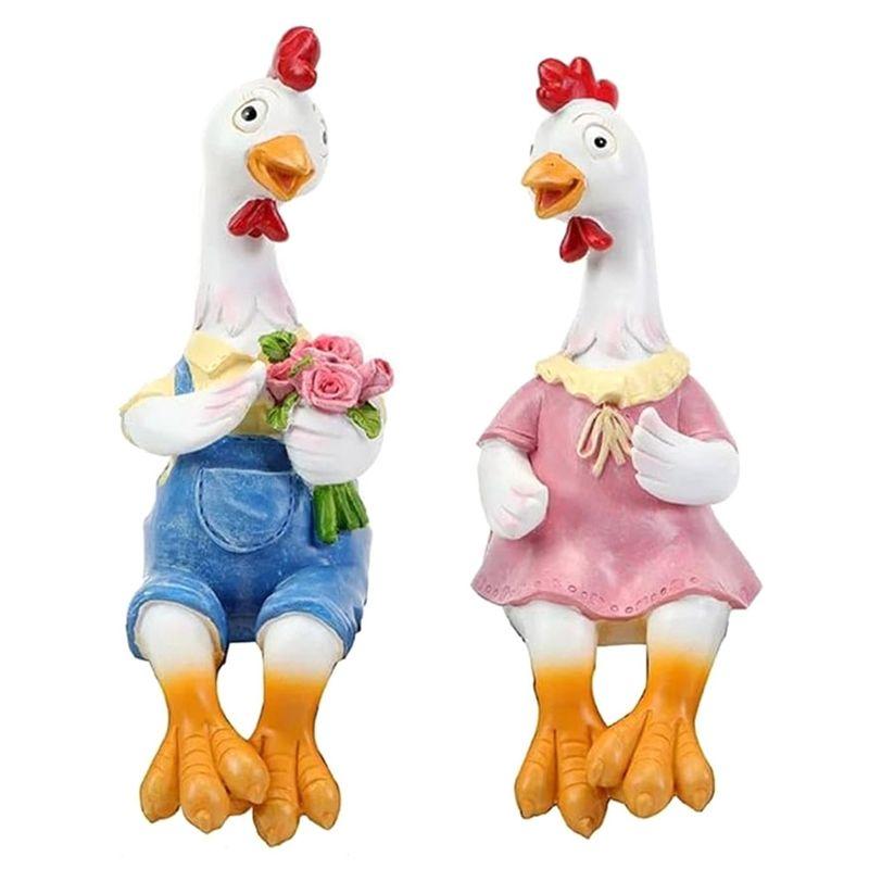 AEE4-Couple Duck Garden Statues Cartoon Resin Cute Sitting Chicken Sculpture Goose Lovers Figurine Gift Decoration For Home
AEE4-Couple Duck Garden Statues Cartoon Resin Cute Sitting Chicken Sculpture Goose Lovers Figurine Gift Decoration For Home