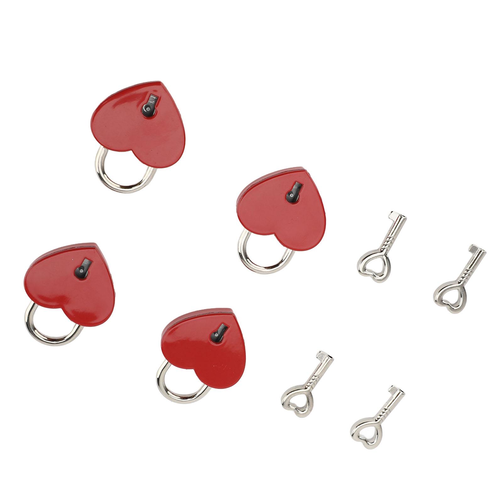 4 Set Heart Padlock Zinc Alloy 38x30mm Love Lock with Key for Jewelry Boxes Wallets Handbags
4 Set Heart Padlock Zinc Alloy 38x30mm Love Lock with Key for Jewelry Boxes Wallets Handbags
