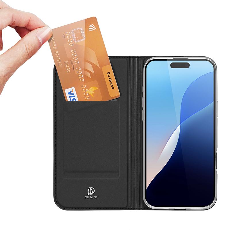 DUX DUCIS Skin Pro Series For iPhone 16 Pro Case Card Holder PU Leather Flip Phone Cover Black
DUX DUCIS Skin Pro Series For iPhone 16 Pro Case Card Holder PU Leather Flip Phone Cover Black