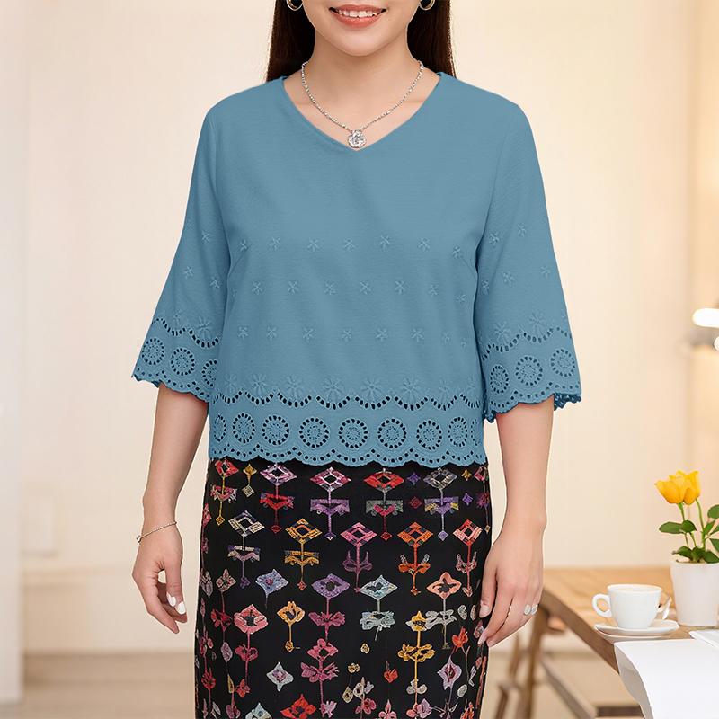 ZANZEA Women Casual V-Neck 3/4 Sleeve Loose Crochet Embroidery Blouse 5XL синий
ZANZEA Women Casual V-Neck 3/4 Sleeve Loose Crochet Embroidery Blouse 5XL синий