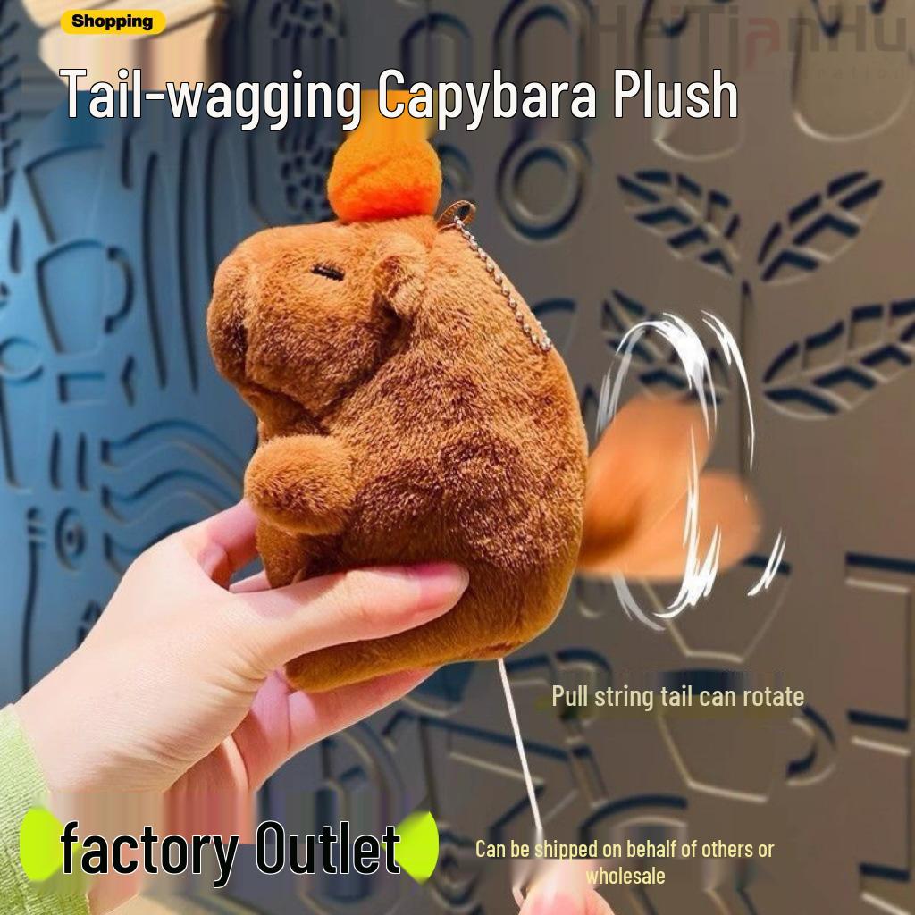 Creative Plush Capybara Keychain with Wagging Tail - Cute Cartoon Schoolbag Pendant for Couples 10 cm
Creative Plush Capybara Keychain with Wagging Tail - Cute Cartoon Schoolbag Pendant for Couples 10 cm
