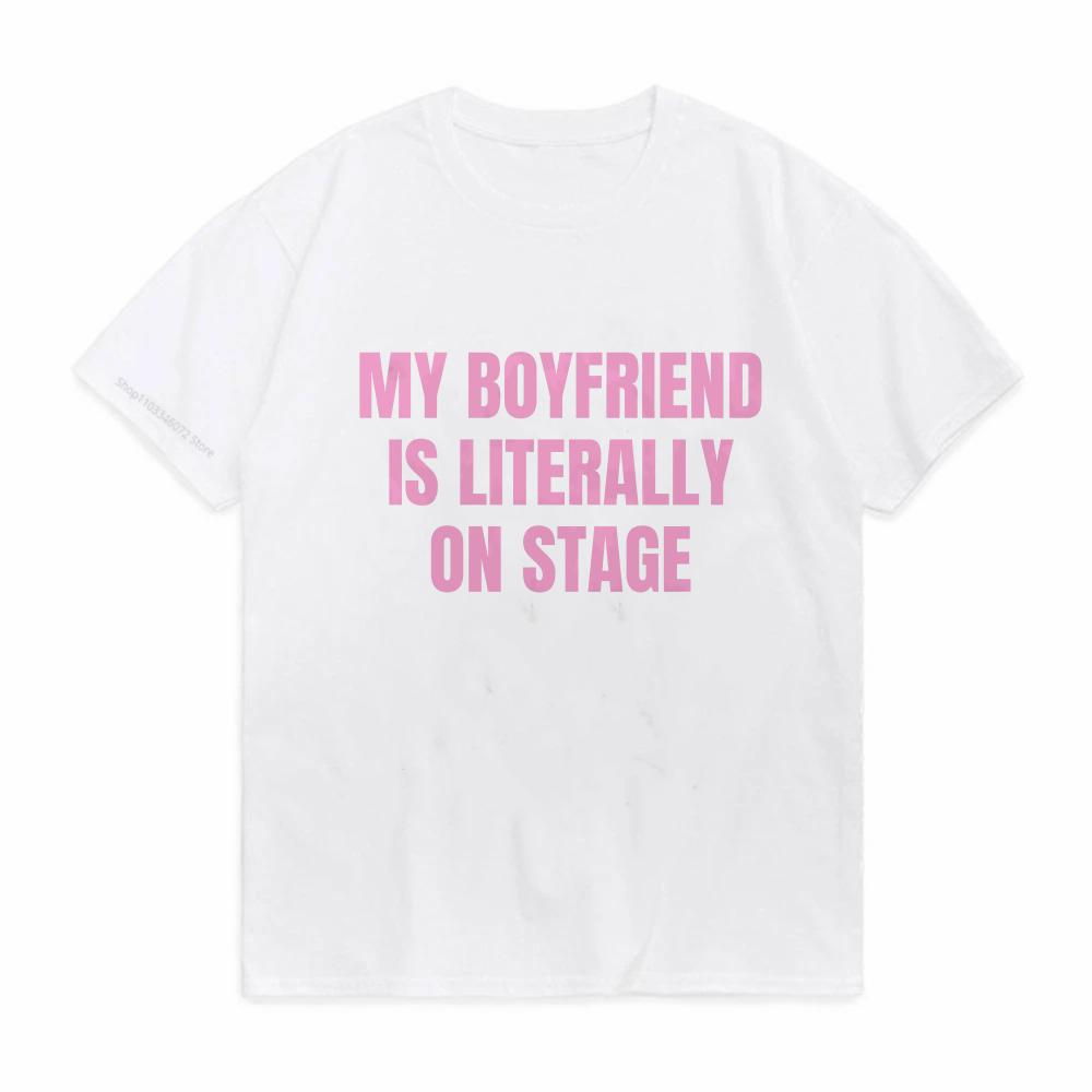 My Boyfriend Is Literally on Stage Trendy Baby t shirt O Neck Women Top tees summer sports round neck short sleeved Tshirt S
My Boyfriend Is Literally on Stage Trendy Baby t shirt O Neck Women Top tees summer sports round neck short sleeved Tshirt S