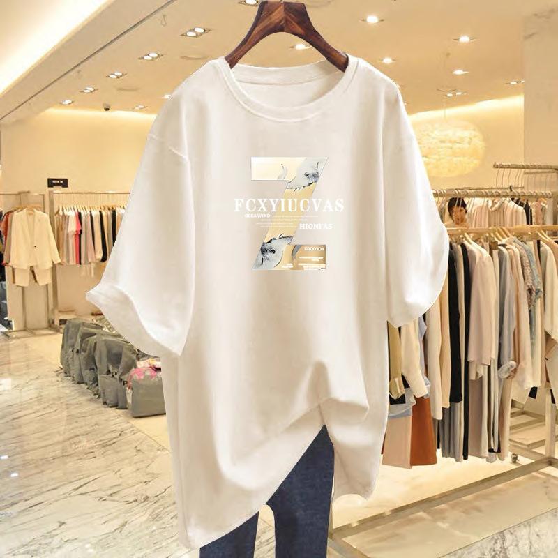 Large size letter printed pure cotton t-shirt women s summer loose short-sleeved pure cotton top S
Large size letter printed pure cotton t-shirt women s summer loose short-sleeved pure cotton top S
