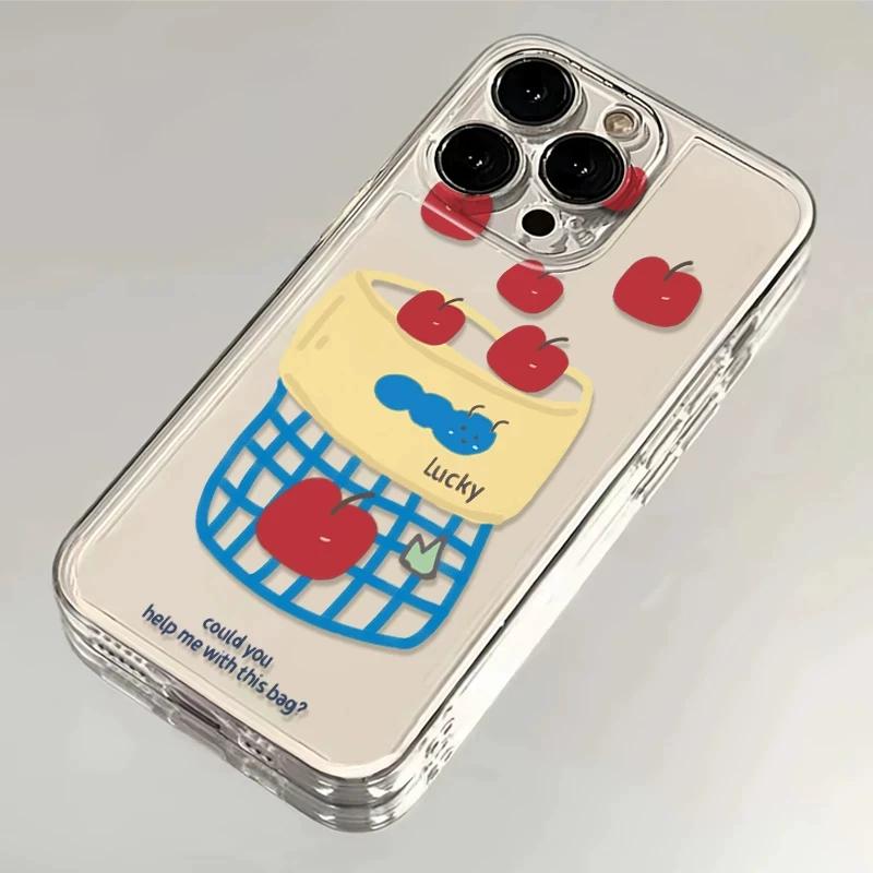 Cute Apple Basket Print Clear Phone Case, Shockproof Transparent Protective Cover for iPhone XIAOMI 17 Ultra різнокольоровий
Cute Apple Basket Print Clear Phone Case, Shockproof Transparent Protective Cover for iPhone XIAOMI 17 Ultra різнокольоровий