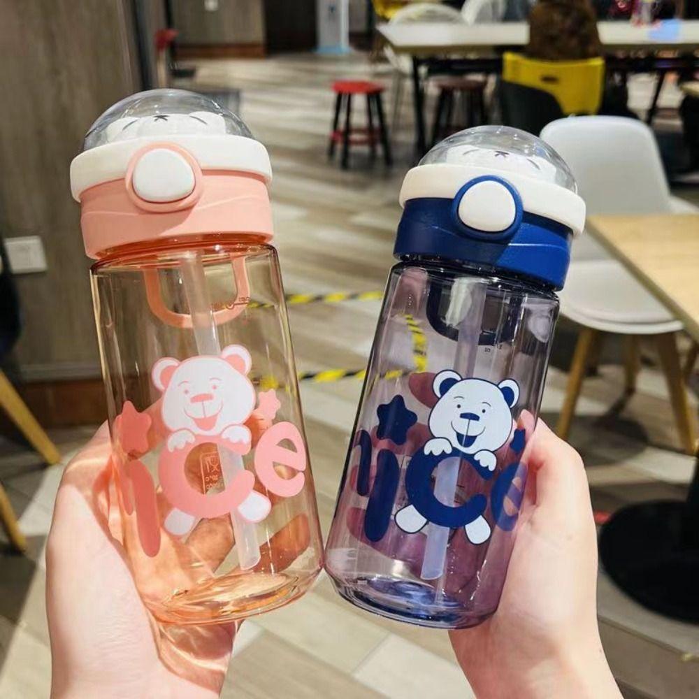 Transparent Plastic Water Bottle Portable Kids Water Bottle Bear Portable Sport Tea Cup Kids 
Transparent Plastic Water Bottle Portable Kids Water Bottle Bear Portable Sport Tea Cup Kids
