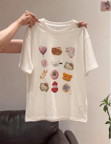 Sanrio 2026 Summer Comic Form Hello Kitty Image 100 Cotton Printed Casual Tshirt Adult Children Parentchild Top Casual Wear S
Sanrio 2026 Summer Comic Form Hello Kitty Image 100 Cotton Printed Casual Tshirt Adult Children Parentchild Top Casual Wear S