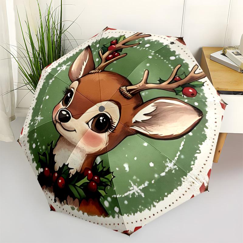 1pc Christmas Deer Decorative Automatic Folding Umbrella - Portable Collapsible Design, 8-Rib Iron Frame, Durable Fabric yy251125175
1pc Christmas Deer Decorative Automatic Folding Umbrella - Portable Collapsible Design, 8-Rib Iron Frame, Durable Fabric yy251125175