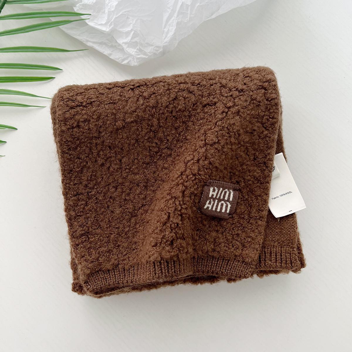 Ленивый Новый 100% Шерсть Высокое Качество Однотонный Шарф Для Женщин Зимнее Тепло И Премиальный Вязаный Маленький Шейный 20*160cm