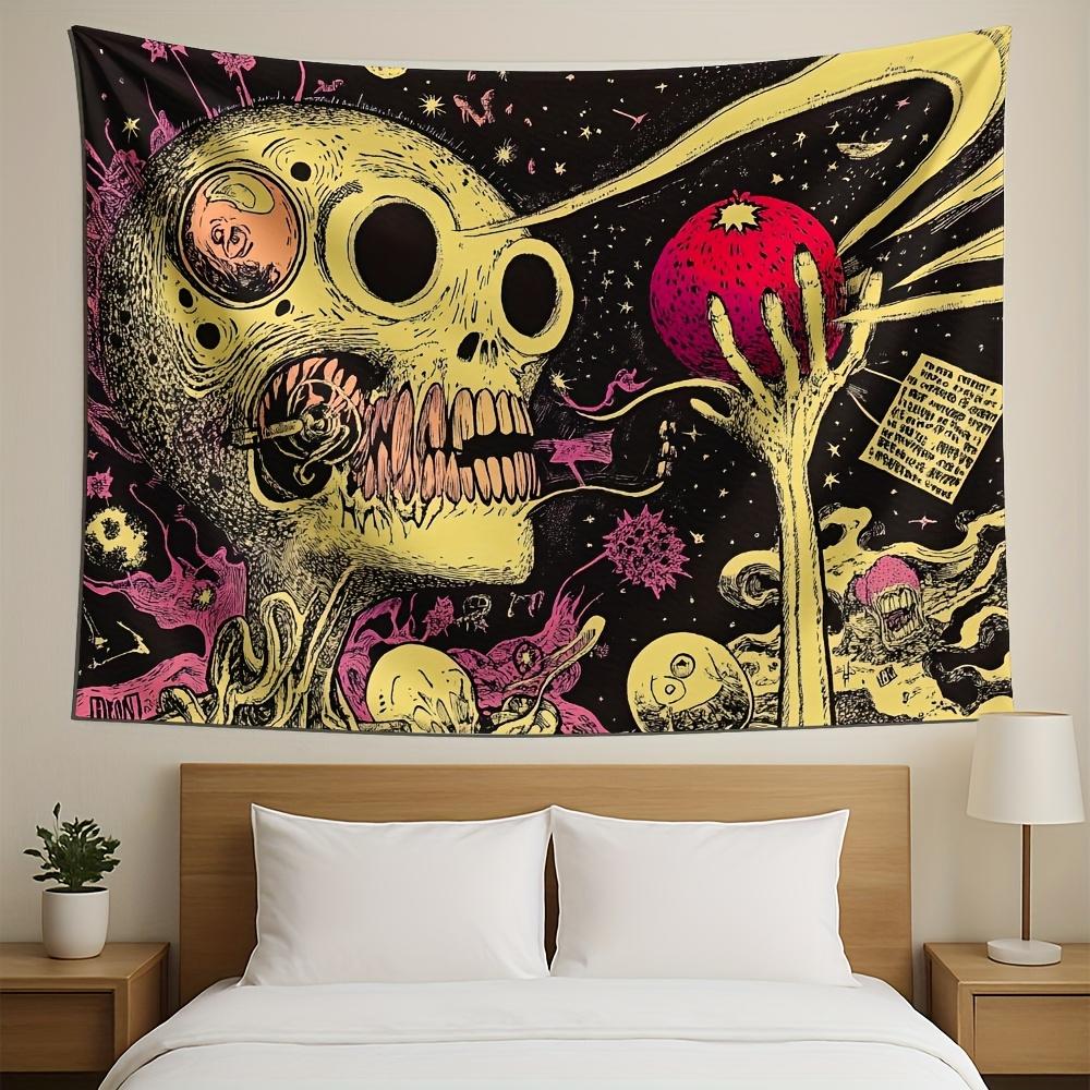 Psychedelic Skull Tapestry Vibrant Planets Cosmic Elements Intricate Details for Bold and Artistic Home Decor Wall Art 74x94cm(29x37in)
Psychedelic Skull Tapestry Vibrant Planets Cosmic Elements Intricate Details for Bold and Artistic Home Decor Wall Art 74x94cm(29x37in)