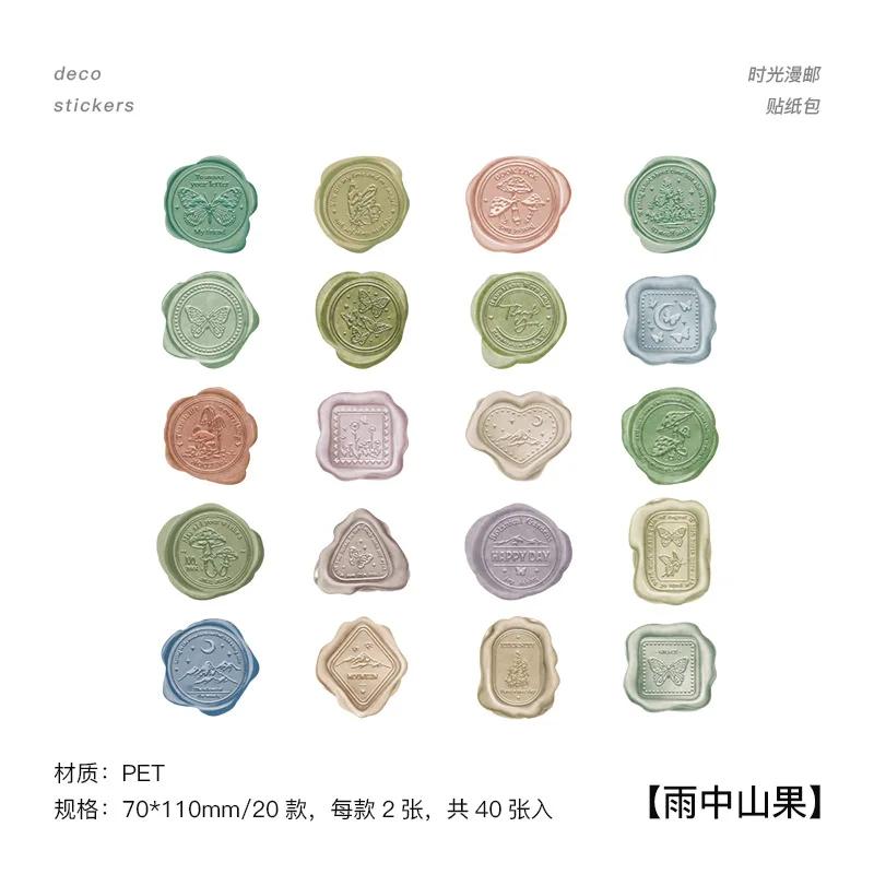 40pcs Wax Seal Stickers Decorative PET Transparent Decals Vintage Circle Sealing Stickers For Scrapbook Planner Journal Envelope
40pcs Wax Seal Stickers Decorative PET Transparent Decals Vintage Circle Sealing Stickers For Scrapbook Planner Journal Envelope