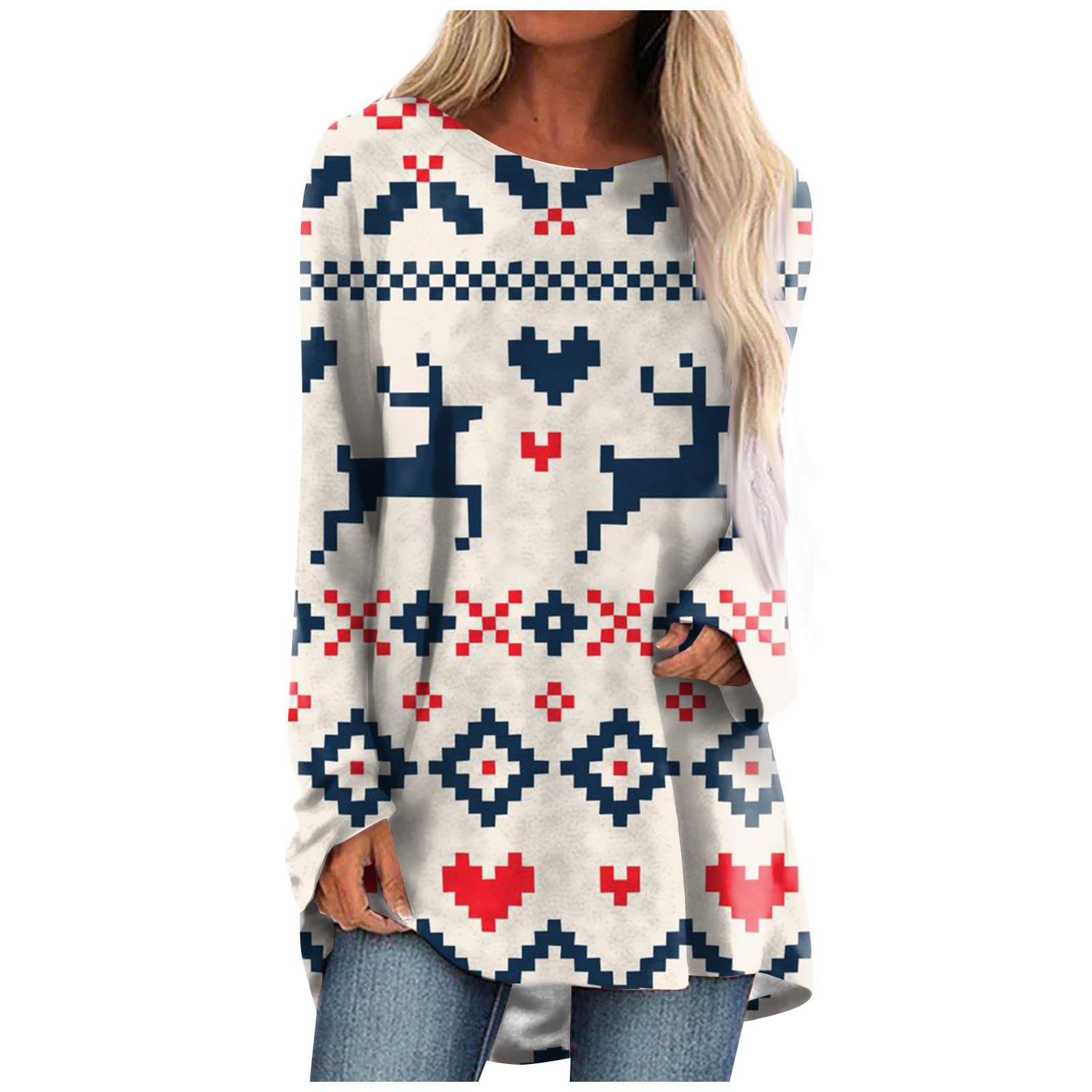 Футболка с изображением оленей Санта-Клауса и рождественским 3D-принтом для женщин, футболки с длинными рукавами, уличная одежда, свободные футболки, женские туники, топы, одежда 5XL
Футболка с изображением оленей Санта-Клауса и рождественским 3D-принтом для женщин, футболки с длинными рукавами, уличная одежда, свободные футболки, женские туники, топы, одежда 5XL