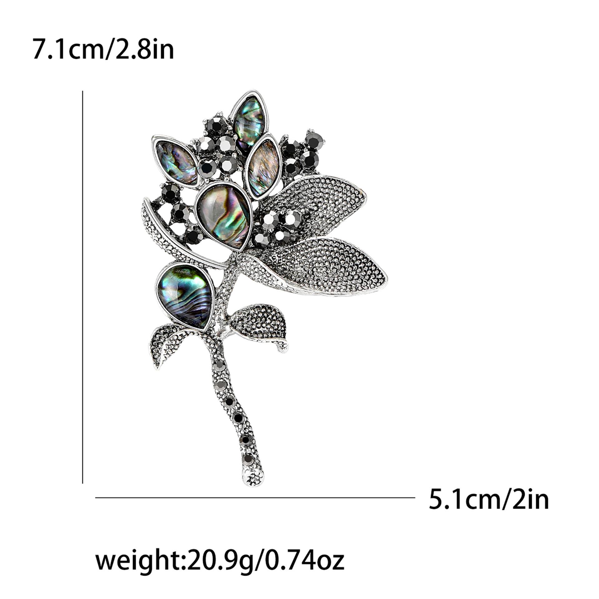 Модная ретро-брошь-цветок с эмалью, нишевая высококачественная женская бижутерия, булавка-корсаж в виде растения