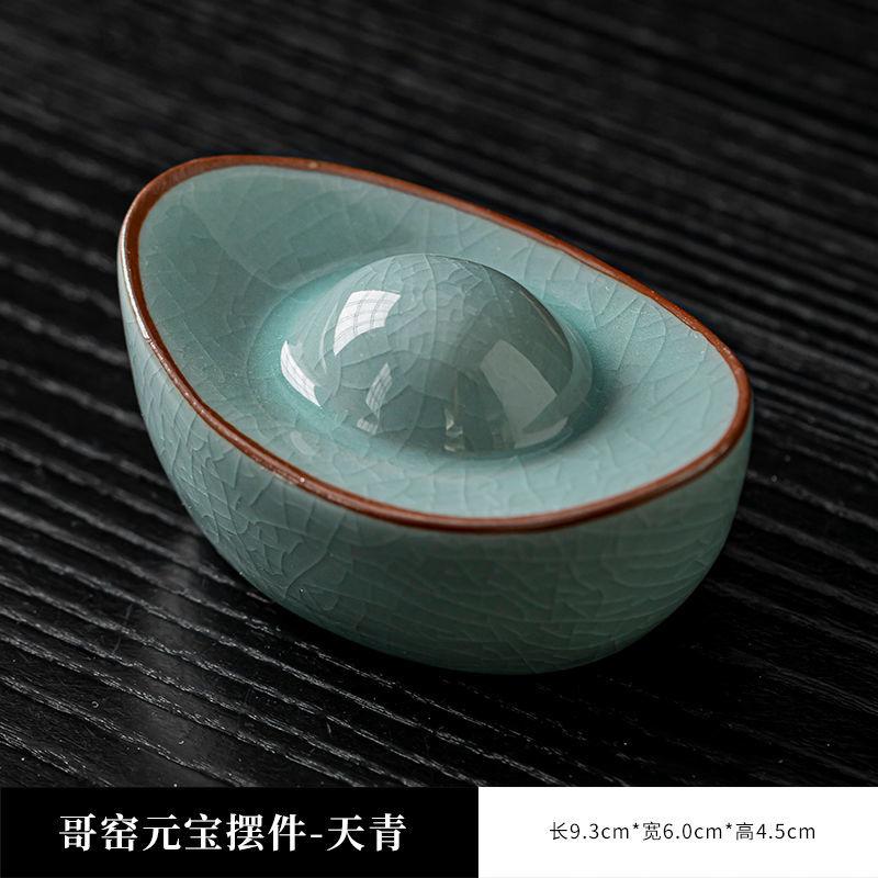 Ruyao Gold Ingot Cover Holder Tea Ceremony Tea Pet Decoration Household Desktop Decoration Creative Boutique Teaware Accessories небо синє кольору
Ruyao Gold Ingot Cover Holder Tea Ceremony Tea Pet Decoration Household Desktop Decoration Creative Boutique Teaware Accessories небо синє кольору