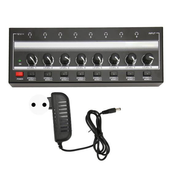 Stereo Headphone Amplifier 8 Output 1 Input Channel Clear Sound Compact Metal Headset Amp for Studio Stage 100‑240V EU Plug EU Plug
Stereo Headphone Amplifier 8 Output 1 Input Channel Clear Sound Compact Metal Headset Amp for Studio Stage 100‑240V EU Plug EU Plug