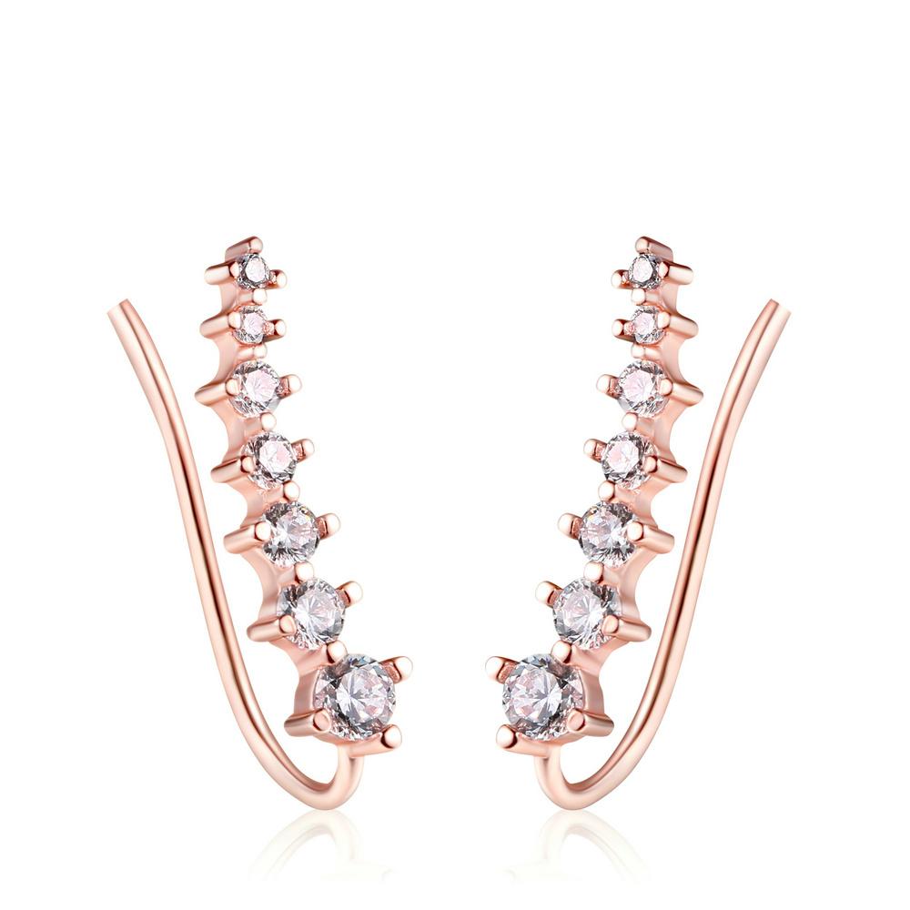ZHOUYANG Climbing Earrings For Women Kpop Jewelry Zircon Rose Gold Color Piercing Earring Women s Ear Cuffs Wholesale E534
ZHOUYANG Climbing Earrings For Women Kpop Jewelry Zircon Rose Gold Color Piercing Earring Women s Ear Cuffs Wholesale E534