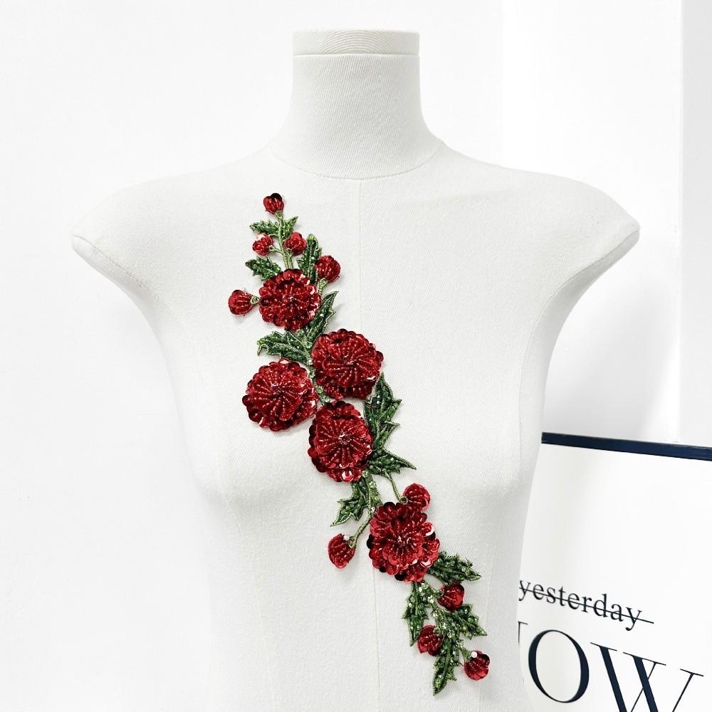 Sew on Sequin Embroidery Patch DIY Dress Appliques Exquisite Sequined Floral Patch червоний
Sew on Sequin Embroidery Patch DIY Dress Appliques Exquisite Sequined Floral Patch червоний