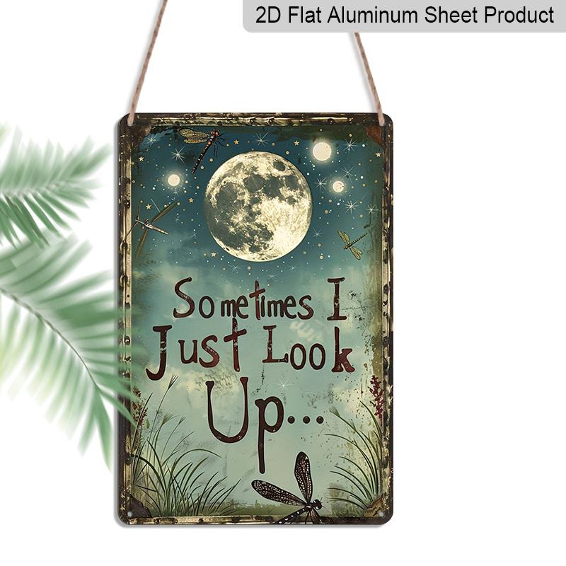 2D Flat Vintage Aluminum Dragonfly & Moon Sign with Sometimes I Just Look Up Quote - Rustic Farmhouse Wall Decor - Dark Blue Night Sky 20*30cm
2D Flat Vintage Aluminum Dragonfly & Moon Sign with Sometimes I Just Look Up Quote - Rustic Farmhouse Wall Decor - Dark Blue Night Sky 20*30cm