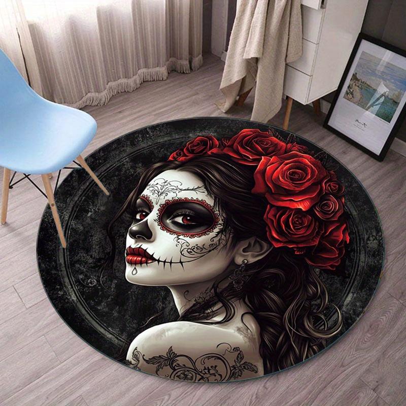 Day of the Dead Sugar Skull Woman Round Crystal Velvet Rug Mexican Art Decorative Floor Mat for Living Room or Bedroom 60cmx60cm
Day of the Dead Sugar Skull Woman Round Crystal Velvet Rug Mexican Art Decorative Floor Mat for Living Room or Bedroom 60cmx60cm