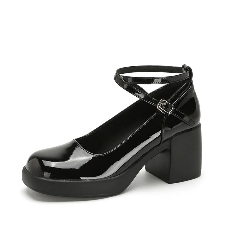 Elegant Mary Jane Style White High Heel Fashionable Leather Shoes With Buckle Strap 40 чорний
Elegant Mary Jane Style White High Heel Fashionable Leather Shoes With Buckle Strap 40 чорний