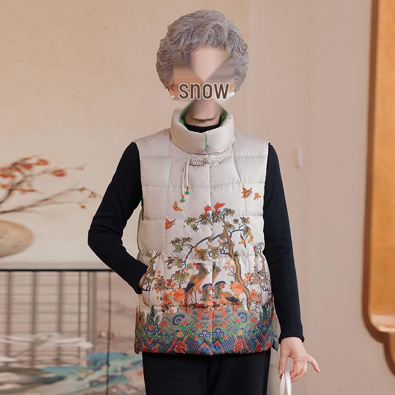 Printed High Collar Down Vest for Elderly Women – Lightweight, Warm Autumn/Winter Jacket for Mothers and Grandmothers L (up to 105 lbs)
Printed High Collar Down Vest for Elderly Women – Lightweight, Warm Autumn/Winter Jacket for Mothers and Grandmothers L (up to 105 lbs)