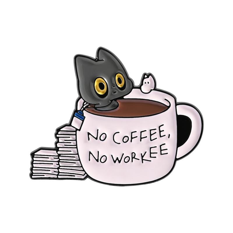 No Coffee No Workee Enamel Pins Just I Doing My Silly Little Tasks Cute Cat Frog Animal Brooch Lapel Badge Friends Jewelry Gifts
No Coffee No Workee Enamel Pins Just I Doing My Silly Little Tasks Cute Cat Frog Animal Brooch Lapel Badge Friends Jewelry Gifts