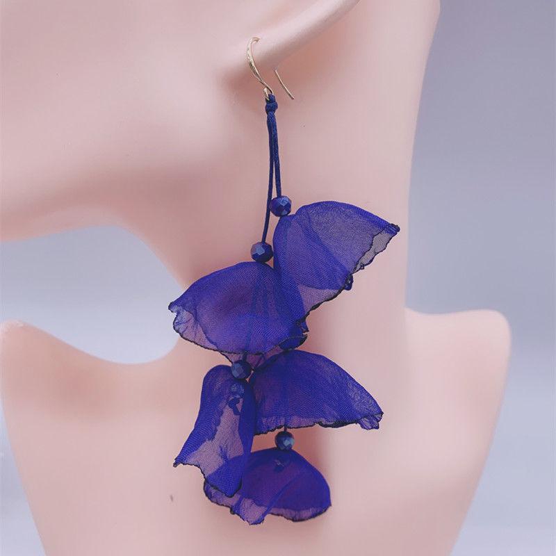 Temperament Charm Multi-layer Transparent Mesh Lace Flowers Petal Long Tassel Dangle Earrings for Women Fashion Party Jewelry сапфірове скло синього кольору кольору
Temperament Charm Multi-layer Transparent Mesh Lace Flowers Petal Long Tassel Dangle Earrings for Women Fashion Party Jewelry сапфірове скло синього кольору кольору
