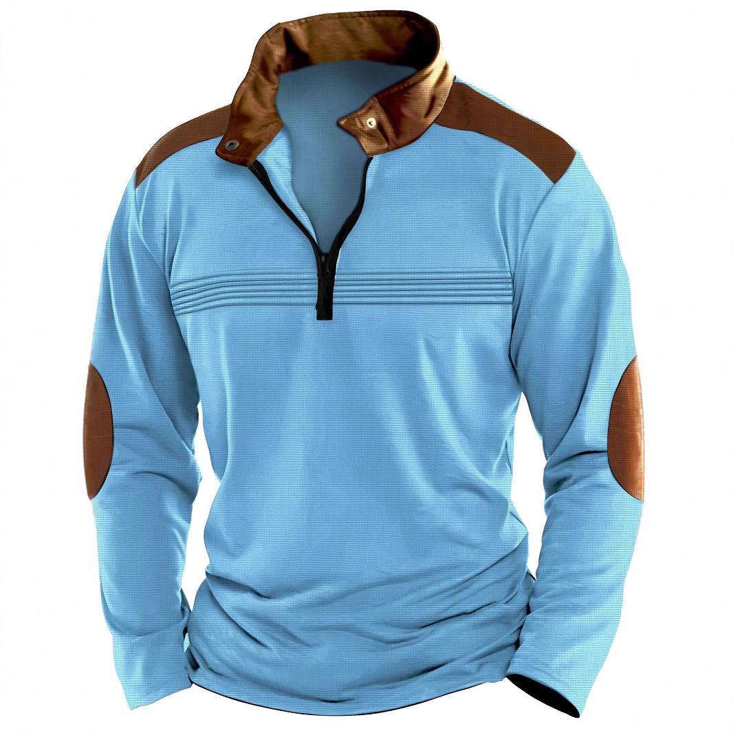 Чоловіча футболка-поло з латками на блискавці з довгим рукавом L
Чоловіча футболка-поло з латками на блискавці з довгим рукавом L