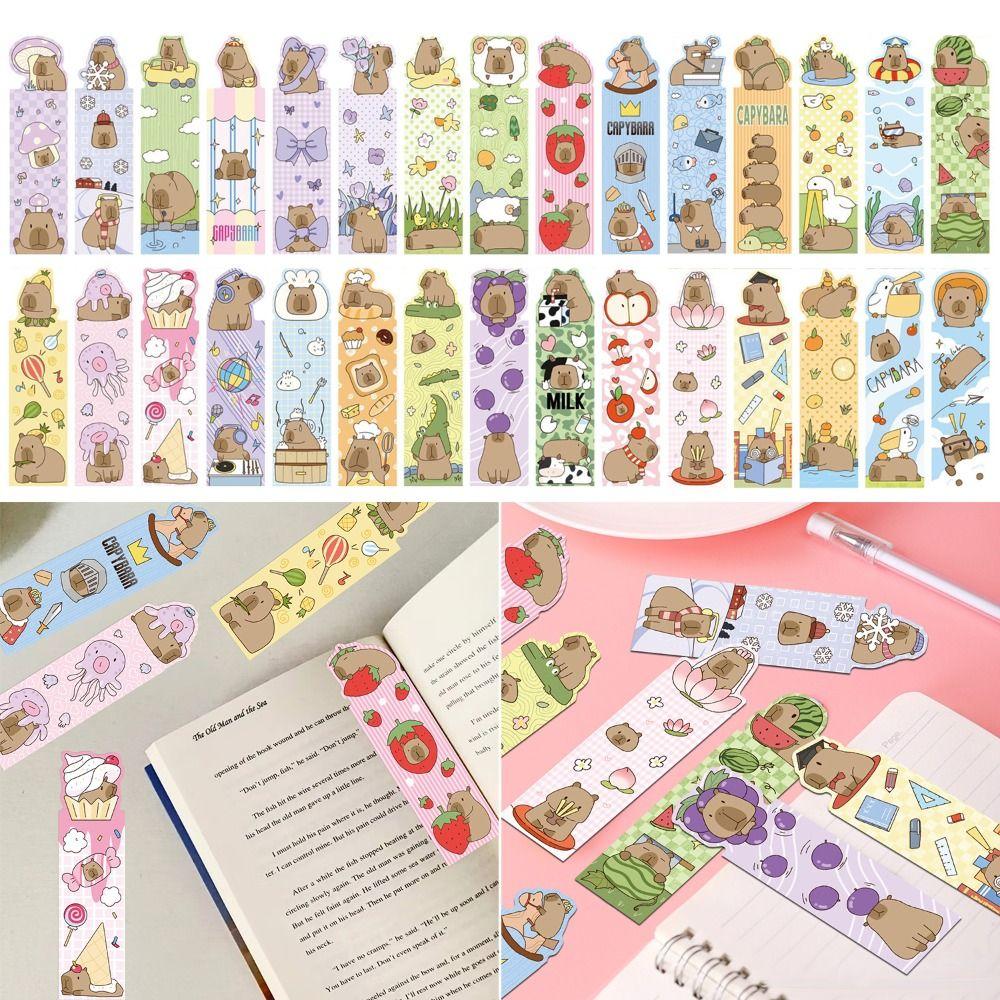 30Pcs/Set Paper Reading Book Label Book Decoration Page Pagination Marker Capybara Bookmark School Capybara
30Pcs/Set Paper Reading Book Label Book Decoration Page Pagination Marker Capybara Bookmark School Capybara