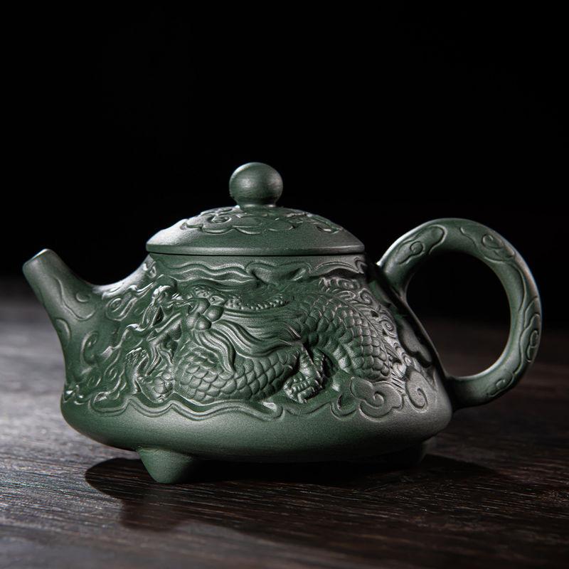 Purple clay green mud dragon and phoenix high-end tea pot Chinese creative single person home living room Xishi pot
Purple clay green mud dragon and phoenix high-end tea pot Chinese creative single person home living room Xishi pot