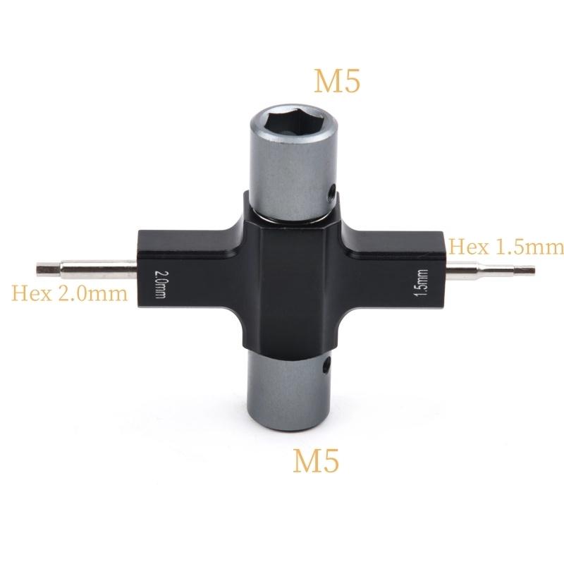 Гаечный ключ M5 с односторонним подшипником, шестигранная отвертка 1,5 мм и 2,0 мм для инструмента для снятия пропеллера двигателя гоночного дрона RC FPV
Гаечный ключ M5 с односторонним подшипником, шестигранная отвертка 1,5 мм и 2,0 мм для инструмента для снятия пропеллера двигателя гоночного дрона RC FPV