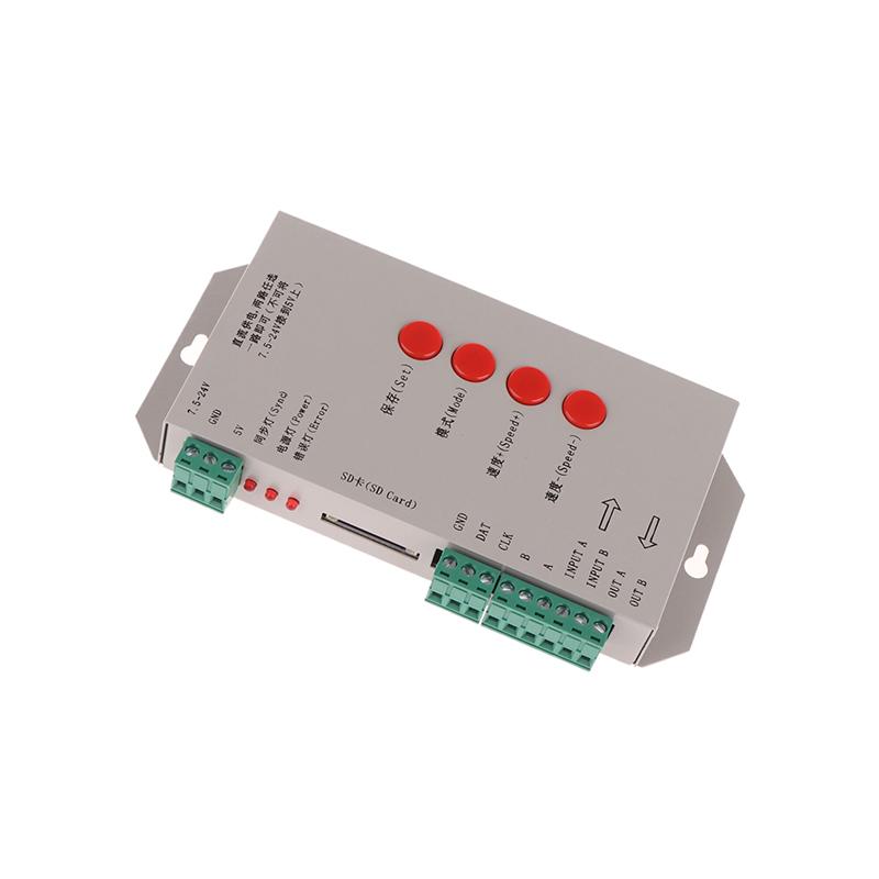 Dc5V~24V T1000S Sd Card Rgb Led Max 2048 Pixels Program Controller Ws2812B Ws2811 Ws2815 Lpd6803 Sk6812Ic Led Strip Module
Dc5V~24V T1000S Sd Card Rgb Led Max 2048 Pixels Program Controller Ws2812B Ws2811 Ws2815 Lpd6803 Sk6812Ic Led Strip Module