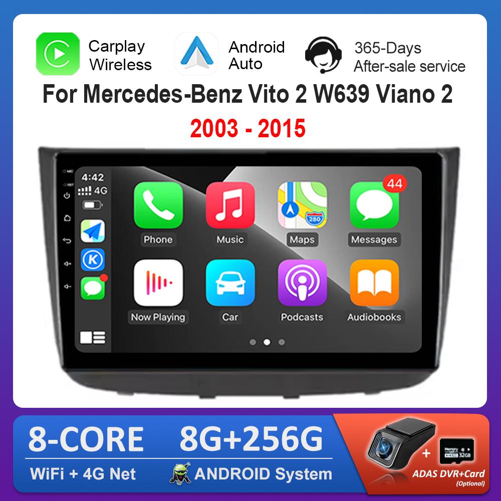 9 Android System GPS Navi 4G Car Video Multimedia Player for Mercedes-Benz Vito 2 W639 Viano 2 2003 - 2015 IPS Screen Carplay
9 Android System GPS Navi 4G Car Video Multimedia Player for Mercedes-Benz Vito 2 W639 Viano 2 2003 - 2015 IPS Screen Carplay