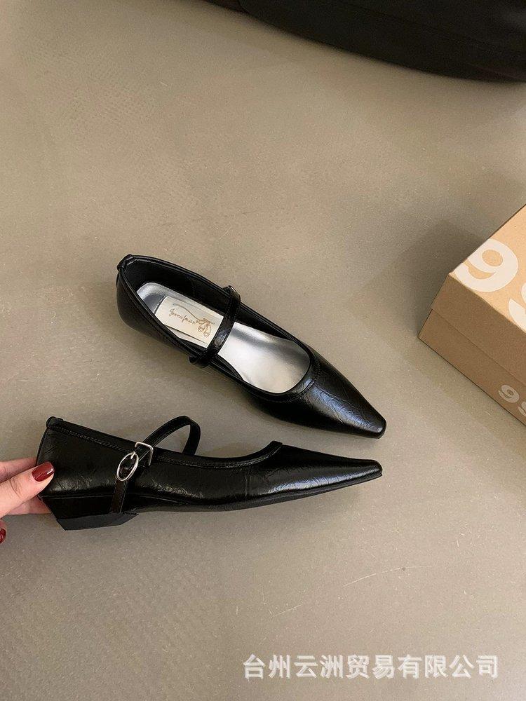 Знаменитые темпераментные серебристые туфли из кожи женские лакированные остроконечные шапочки туфли весенне-летняя одежда Мэри Джейн одинарные туфли 40 чёрный