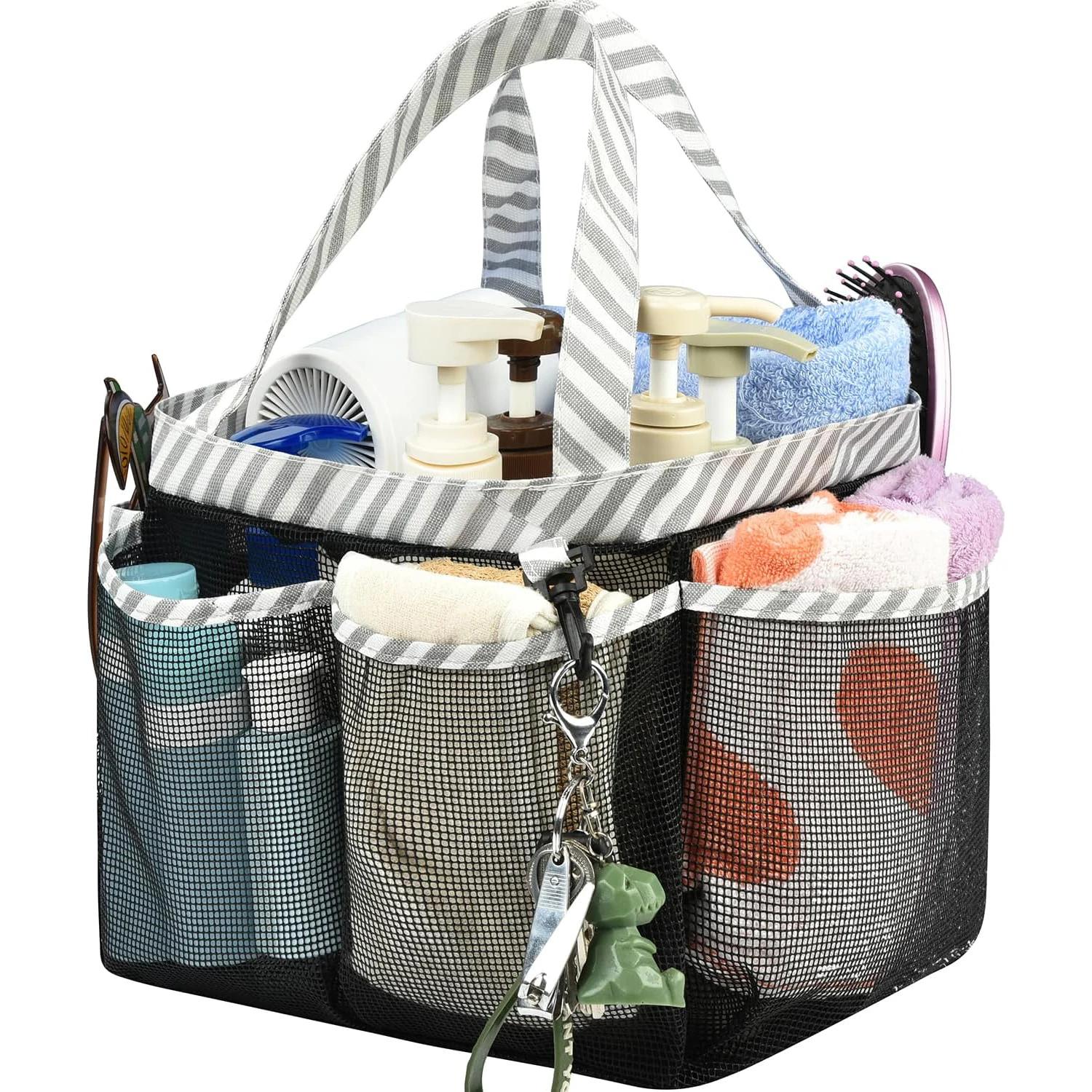 Mesh Shower Caddy Tote, Portable College Bathroom Tote, Quick Hold , 8 Basket Pockets with Key Hook and 2 Oxford Handles 28X25X32CM чорний
Mesh Shower Caddy Tote, Portable College Bathroom Tote, Quick Hold , 8 Basket Pockets with Key Hook and 2 Oxford Handles 28X25X32CM чорний