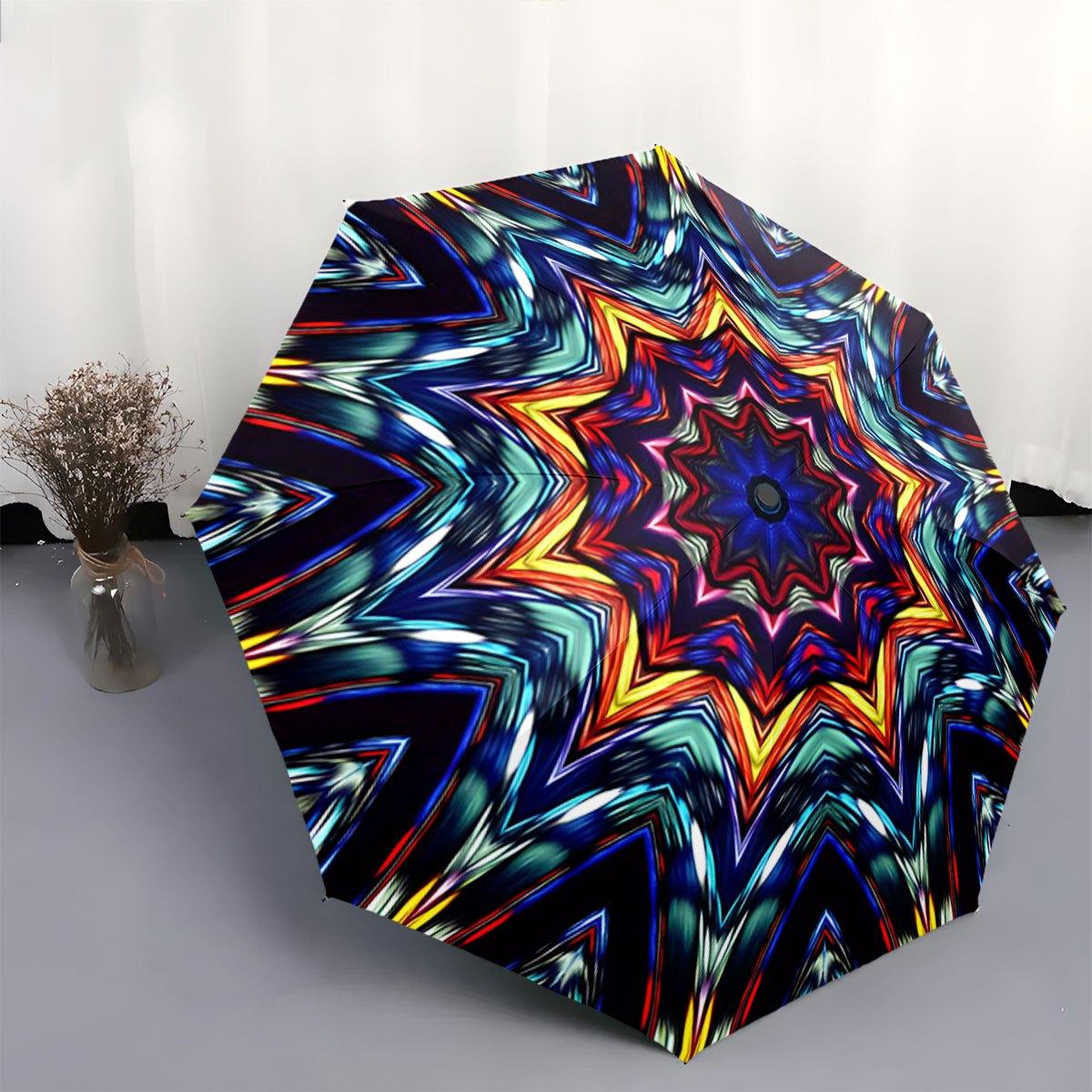 Open/Close Portable Folding Umbrella with Multicolor Starburst & Zigzag Canopy - Compact Travel Umbrella Suitable for Backpack (as the picture,Iron&8K)
Open/Close Portable Folding Umbrella with Multicolor Starburst & Zigzag Canopy - Compact Travel Umbrella Suitable for Backpack (as the picture,Iron&8K)