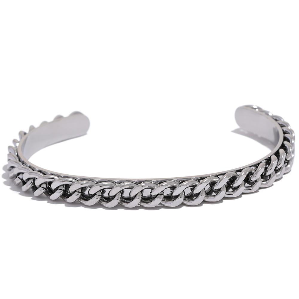 Yhpup 316l Stainless Steel Handmade Polished Exquisite Cuff Bracelet Bangle Waterproof Metal Texture Fashion Charm Wrist Jewelry
Yhpup 316l Stainless Steel Handmade Polished Exquisite Cuff Bracelet Bangle Waterproof Metal Texture Fashion Charm Wrist Jewelry