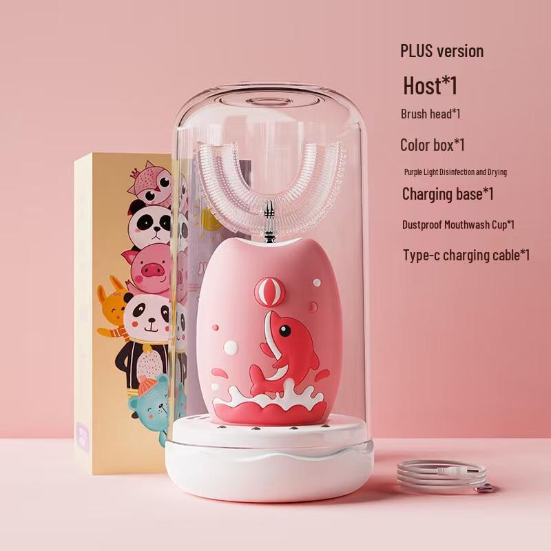 Pink Dolphin Plus U-shaped Kids Electric Toothbrush
Pink Dolphin Plus U-shaped Kids Electric Toothbrush