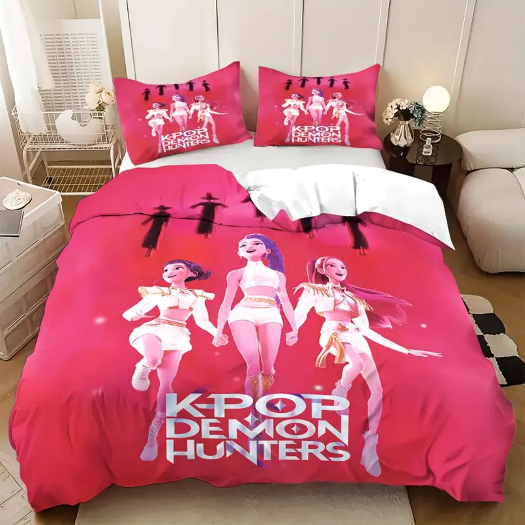 KPop Demon Hunters Red Bedding Set Single Halloween Costume Bedding Set - 2-3 Piece Comforter Quilt Duvet Cover Pillow Case Sets US Twin(172x218cm)
KPop Demon Hunters Red Bedding Set Single Halloween Costume Bedding Set - 2-3 Piece Comforter Quilt Duvet Cover Pillow Case Sets US Twin(172x218cm)