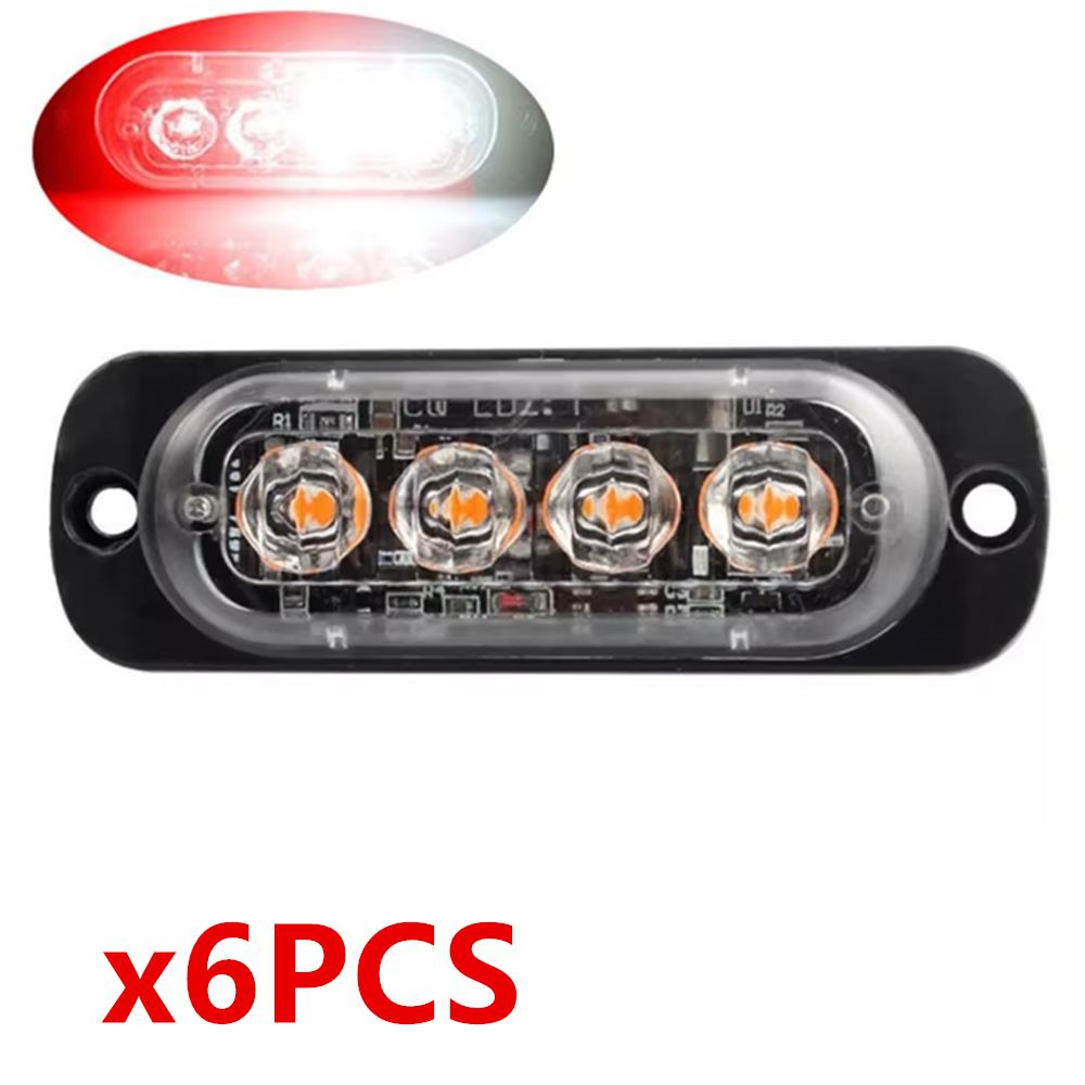 6PCS Grille Stroboscope Flashing Light 4LED Truck Side Strobe Lights Car Emergency Light Car Lighting 12V 24V for Truck
6PCS Grille Stroboscope Flashing Light 4LED Truck Side Strobe Lights Car Emergency Light Car Lighting 12V 24V for Truck